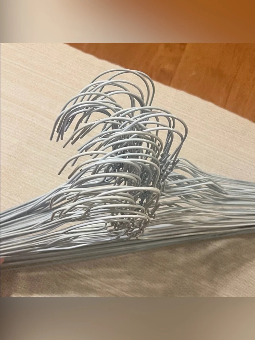 White Wire Clothing Hangers - Set of 50
